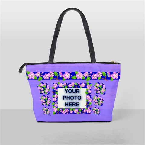 Lavender Flower Shoulder Bag By Joy Johns Back