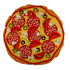 pizza - Large 18  Premium Round Cushion 