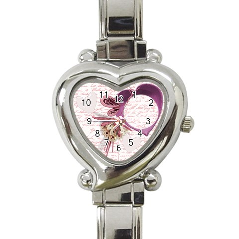 Pink Heart Watch By Zornitza Front