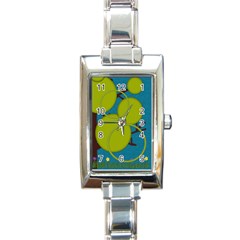 watch with tree - Rectangle Italian Charm Watch