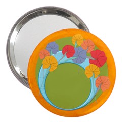 Vivid colors flowers mirror - 3  Handbag Mirror