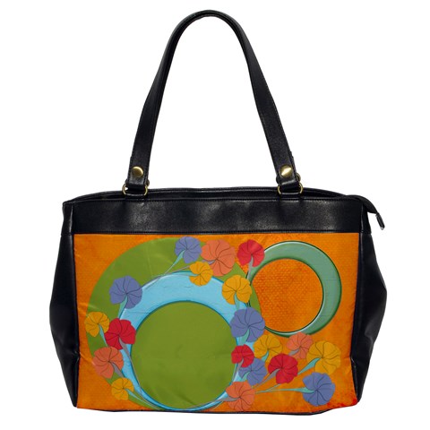 Vivid Colors Flowers Handbag By Zornitza Front