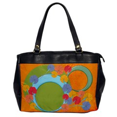 Vivid colors flowers handbag - Oversize Office Handbag