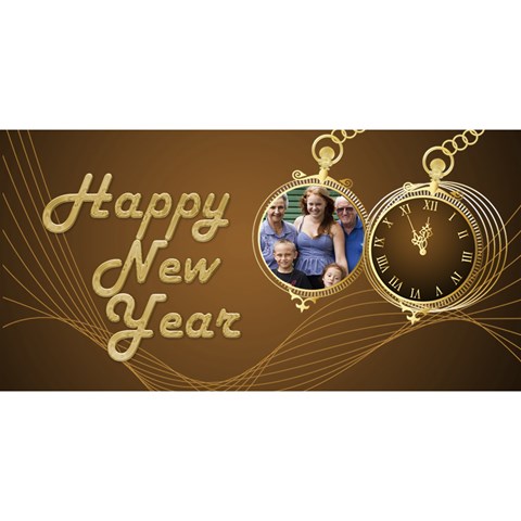Gold Time Happy New Year 3d Card By Deborah Front