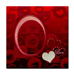 I Heart You Red Love face towel