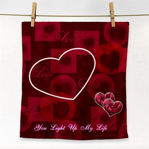 You Light Up My Live Face Towel By Ellan Front