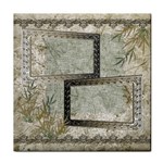 Neutral Silver gold shadow frame face towel