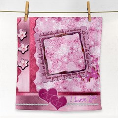 Spring Pink Love face  towel - Face Towel