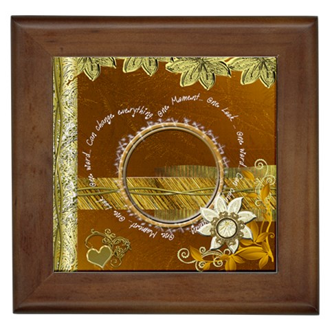 Live Every Moment Heart Love Framed Tile By Ellan Front