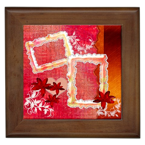 I Love You Red Heart Love Framed Tile By Ellan Front