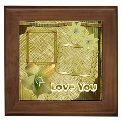 Love you gold framed tile