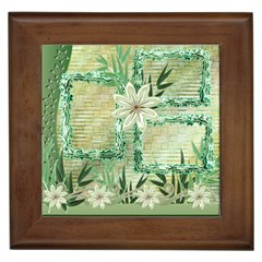 aqua garden framed tile