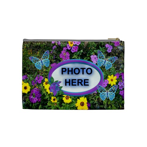 Wild Flower Medium Cosmetic Bag By Joy Johns Back
