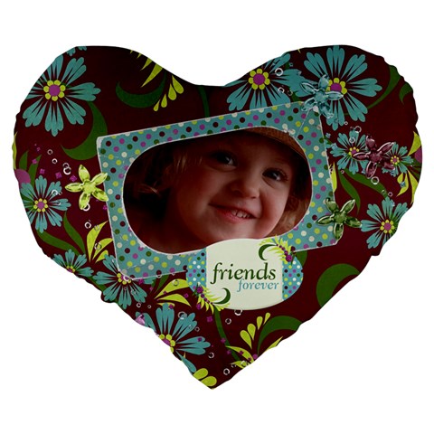 Family & Friends Heart Cushion By Mikki Back