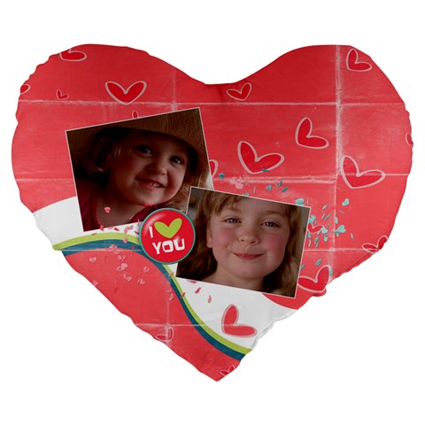 Love, Live Out Loud, Heart Pillow By Mikki Front