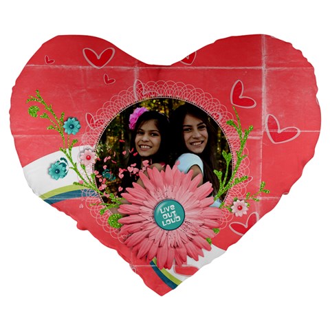 Love, Live Out Loud, Heart Pillow By Mikki Back