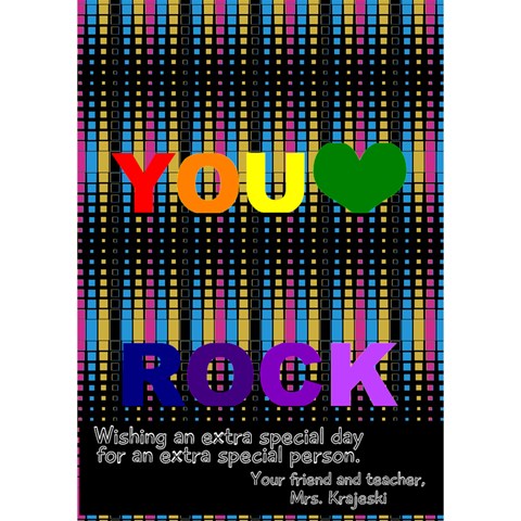 You Rock Card 2013 By Georgina Krajeski Inside