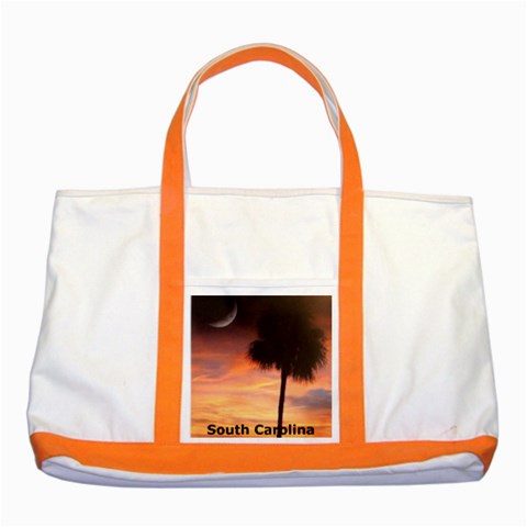 South Carolina Orange Two Tone Tote By Eleanor Norsworthy Front
