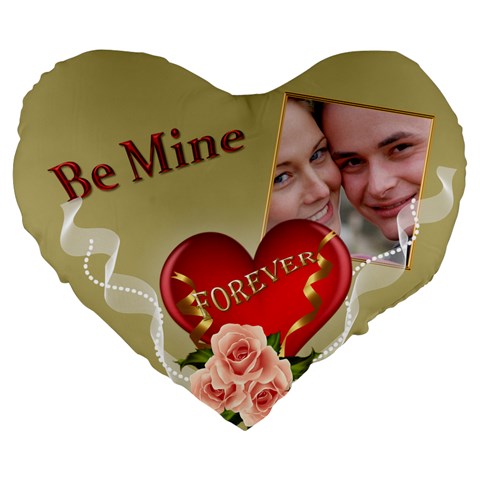 Be Mine 19  Heart Shape Cushion By Deborah Front