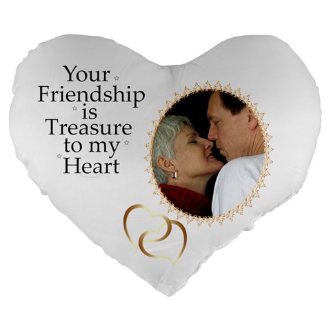 Friendship 19  Heart Shape Cushion By Deborah Front