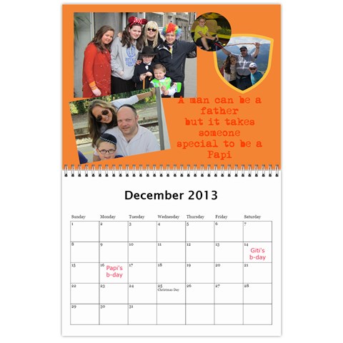Calander Papi Mami By Giti Dec 2013