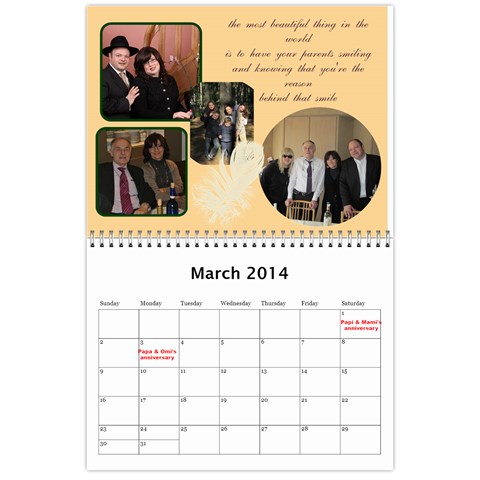Calander Papi Mami By Giti Mar 2014