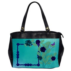 Purple and turquoise handbag - Oversize Office Handbag