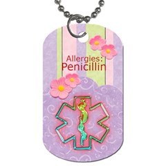 suger flwrs medical alert tag - Dog Tag (Two Sides)