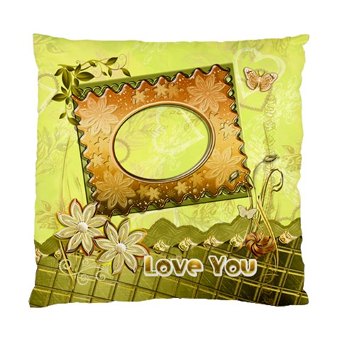 Love You Gold Cushion Case By Ellan Front