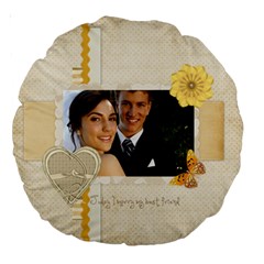 wedding - Large 18  Premium Round Cushion 