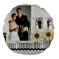 wedding - Large 18  Premium Round Cushion 