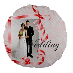 wedding - Large 18  Premium Round Cushion 