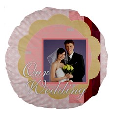 wedding - Large 18  Premium Round Cushion 