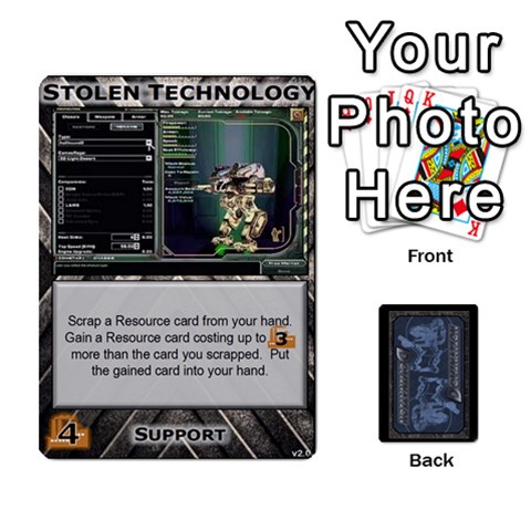 King Battletech: Domination V2 1 Supply Cards By Scott Heise Front - HeartK