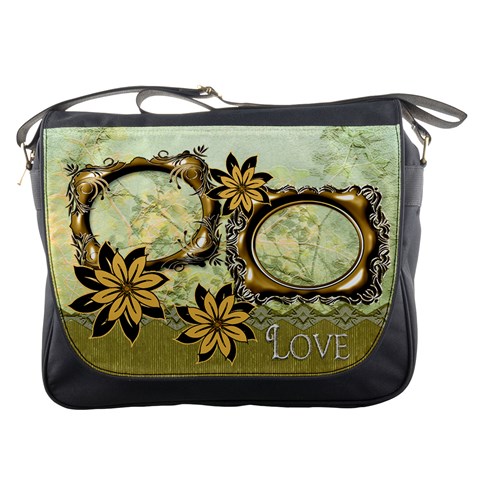 Love Gold Messenger Bag By Ellan Front