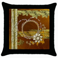 One Moment gold  Throw Pillow case - Throw Pillow Case (Black)