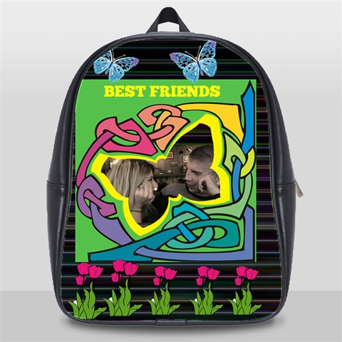 Best Friends Large Bookbag By Joy Johns Front