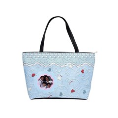 blue swirls  - Classic Shoulder Handbag
