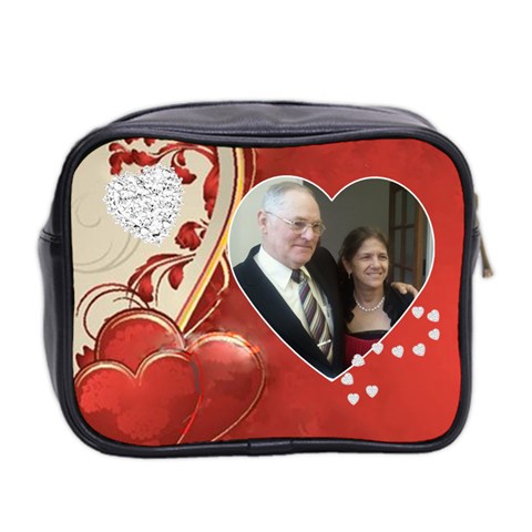 Hearts Toiletries Bag (two Sides) By Kim Blair Back