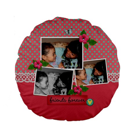 15  Premium Round Cushion : Friends Forever 2 By Jennyl Front