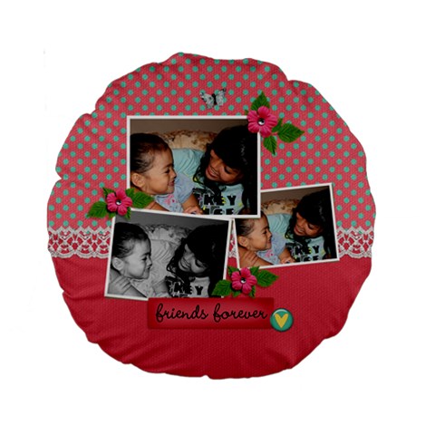 15  Premium Round Cushion : Friends Forever 2 By Jennyl Front