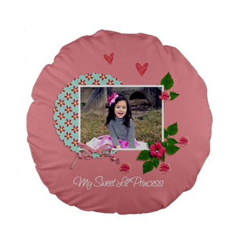 15  Premium Round Cushion : Sweet Lil By Jennyl Front