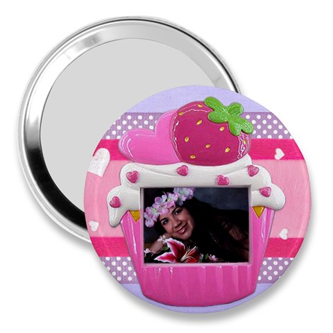 Pink Cupcake Frame Mirror By Ivelyn Front
