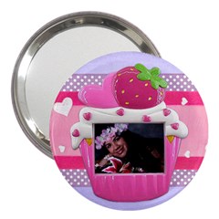 pink cupcake frame mirror - 3  Handbag Mirror