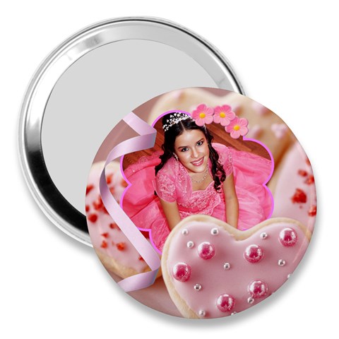 Pink Cookie Hearts Mirror By Ivelyn Front