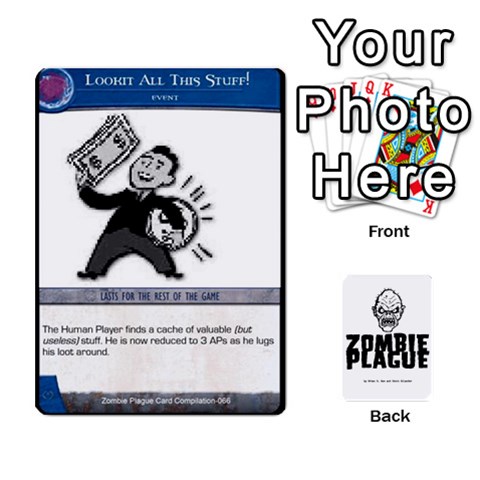 Ace Zombie Plague New Cards By Michael Front - SpadeA
