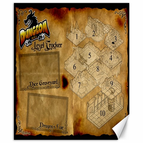 Dungeon Roll Playmat By Herm B 8.15 x9.66  Canvas - 1