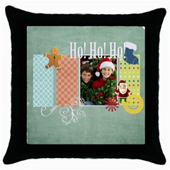 merry christmas - Throw Pillow Case (Black)