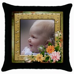 Pretty as a Picture throw pillow - Throw Pillow Case (Black)