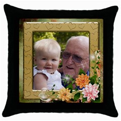 My love as a Picture throw pillow - Throw Pillow Case (Black)